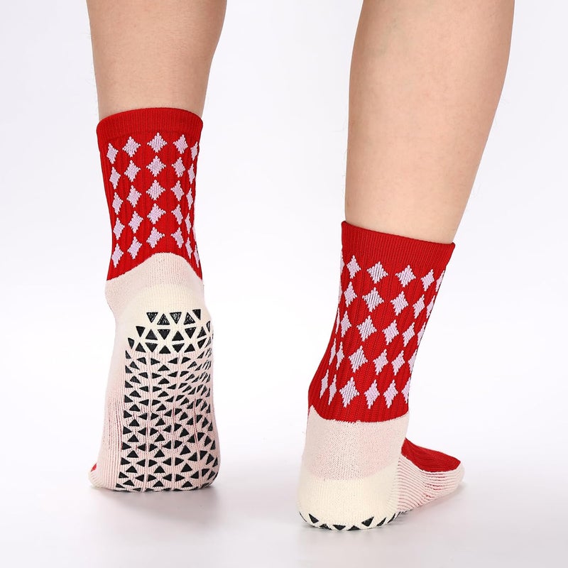 Regilt 3/6 Pairs Grip Soccer Socks Men Women Non-slip Sports Socks for Basketball Football Athletic - Image 2